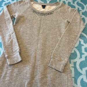 Paraphrase Grey Rhinestone Sweater Dress